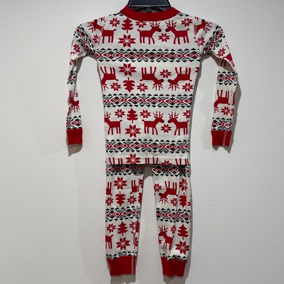 Hanna Andersson Kids 100% Cotton Dear Deer Holiday Long John Pajama 5 Christma - Picture 8 of 10